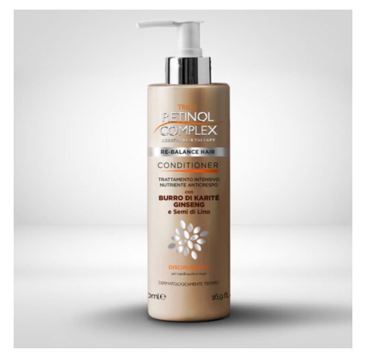 conditioner trattamento intensivo o nutriente anticrespo con burro di karitè, ginseng,rosmarino