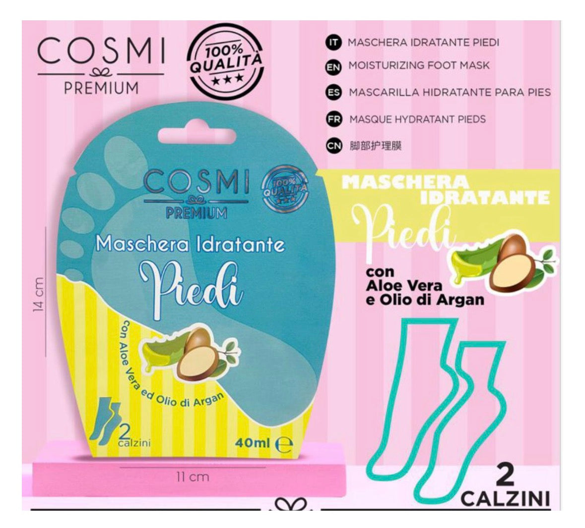 COSMI MASCHERA PIEDI CON ALOE E ARGAN