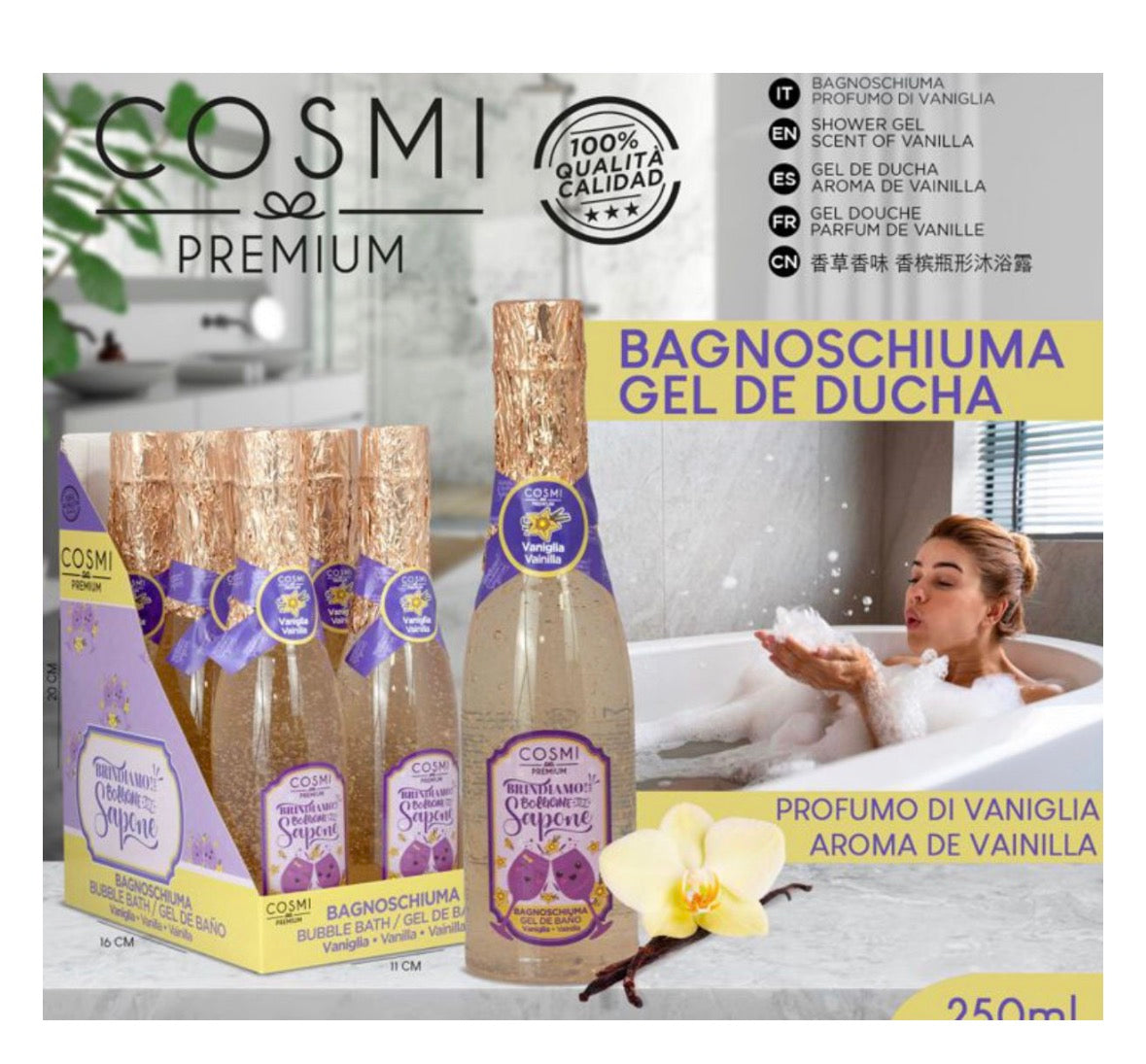BAGNOSCHIUMA VANIGLIA COSMI FORMA BOTTIGLIA