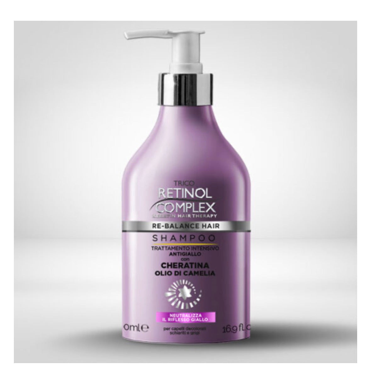 shampo trattamento intensivo antigiallo con cheratina collagene & olio di camelia