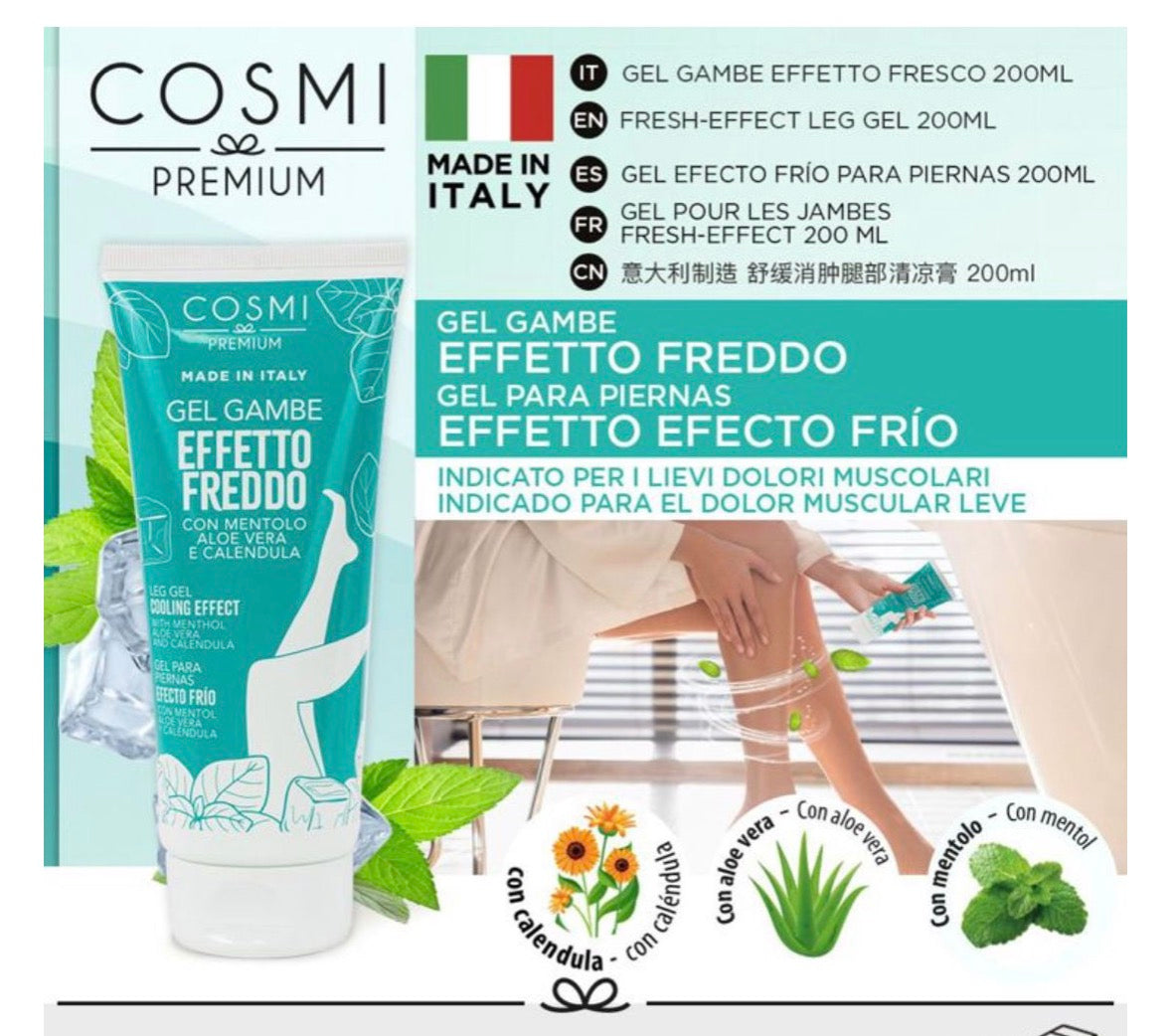 COSMI GEL GAMBE LEGGERE EFFETTO FREDDO 200ML