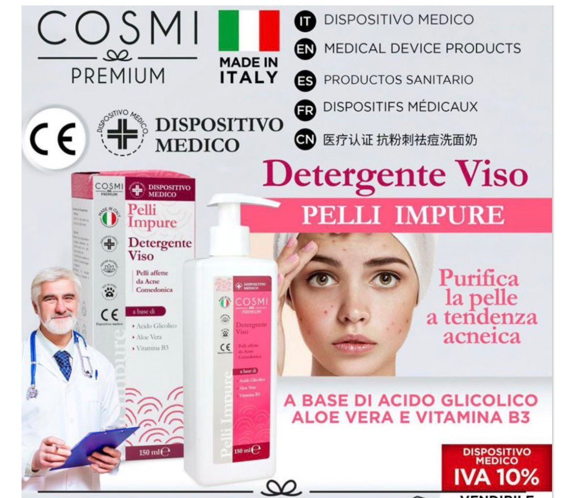 DETERGENTE VISO PELLI IMPURE CON IMPERFEZIONI