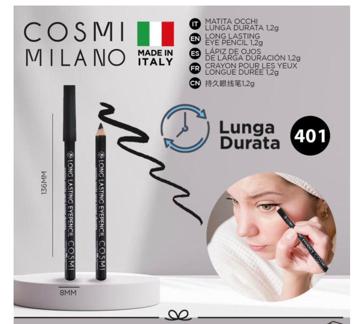 MATITA OCCHI COSMI LUNGA TENUTA COLORE NERO