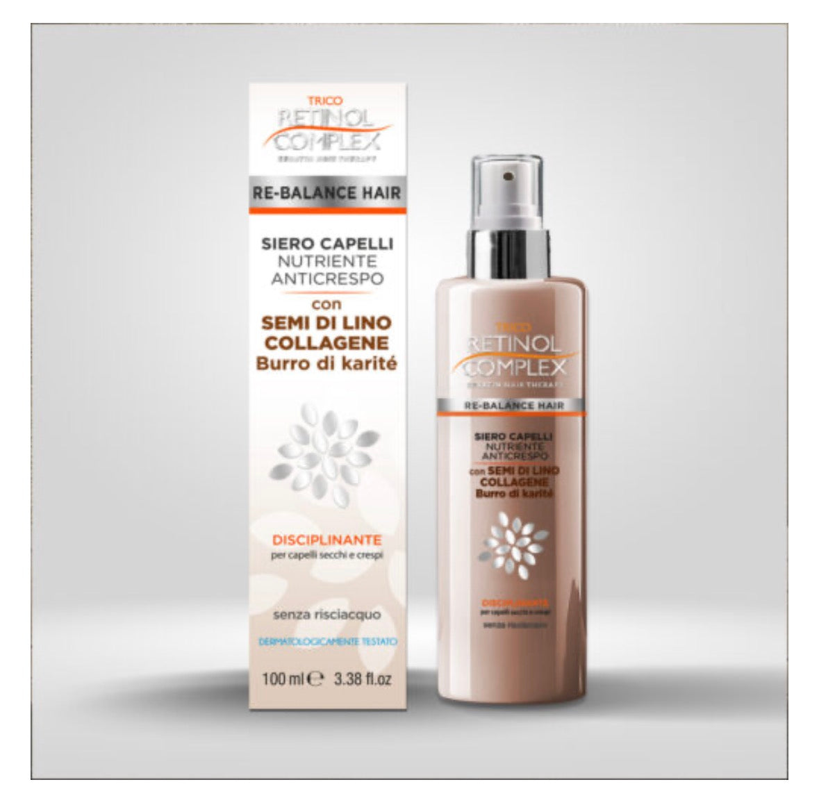 siero capelli nutriente anticrespo con semi di collagene e burro di karitè 100ml