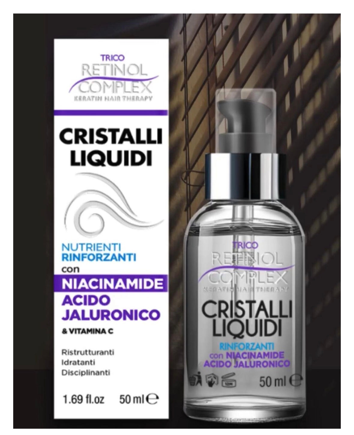 CRISTALLI LIQUIDI CON NIACINAMIDE E ACIDO JALURONICO
RETINOL COMPLEX