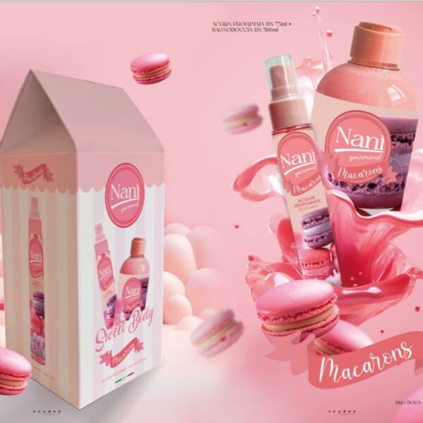 ACQUA PROFUMATA 75ML+BAGNO D.300ML GIFT DUO MACARONS