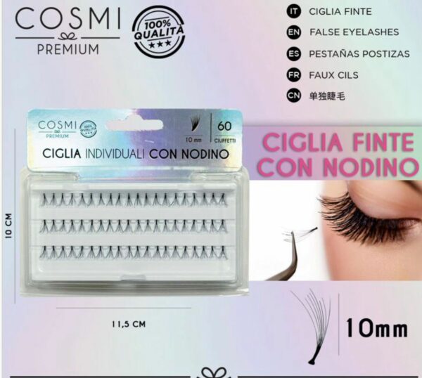 COSMI CIGLIA INDIVIDUALI CON NODINO 10 MM