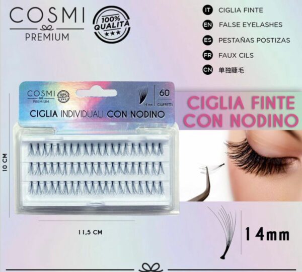 COSMI CIGLIA INDIVIDUALI CON NODINO 14 MM
